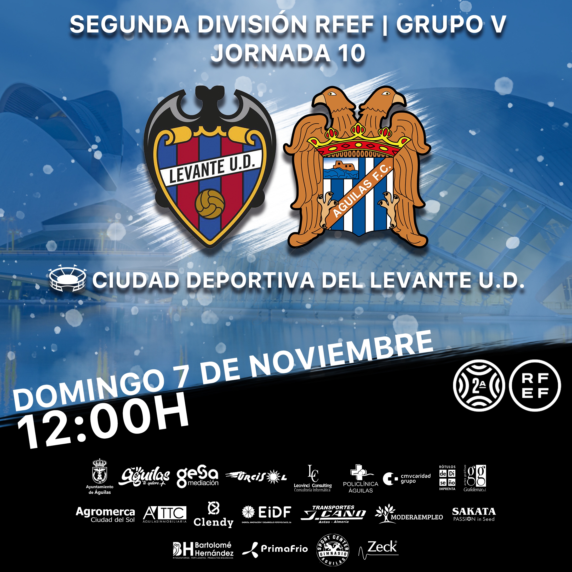 Image for Atlético Levante U.D. - Águilas Fútbol Club. Duro test para el –casi- mejor visitante.