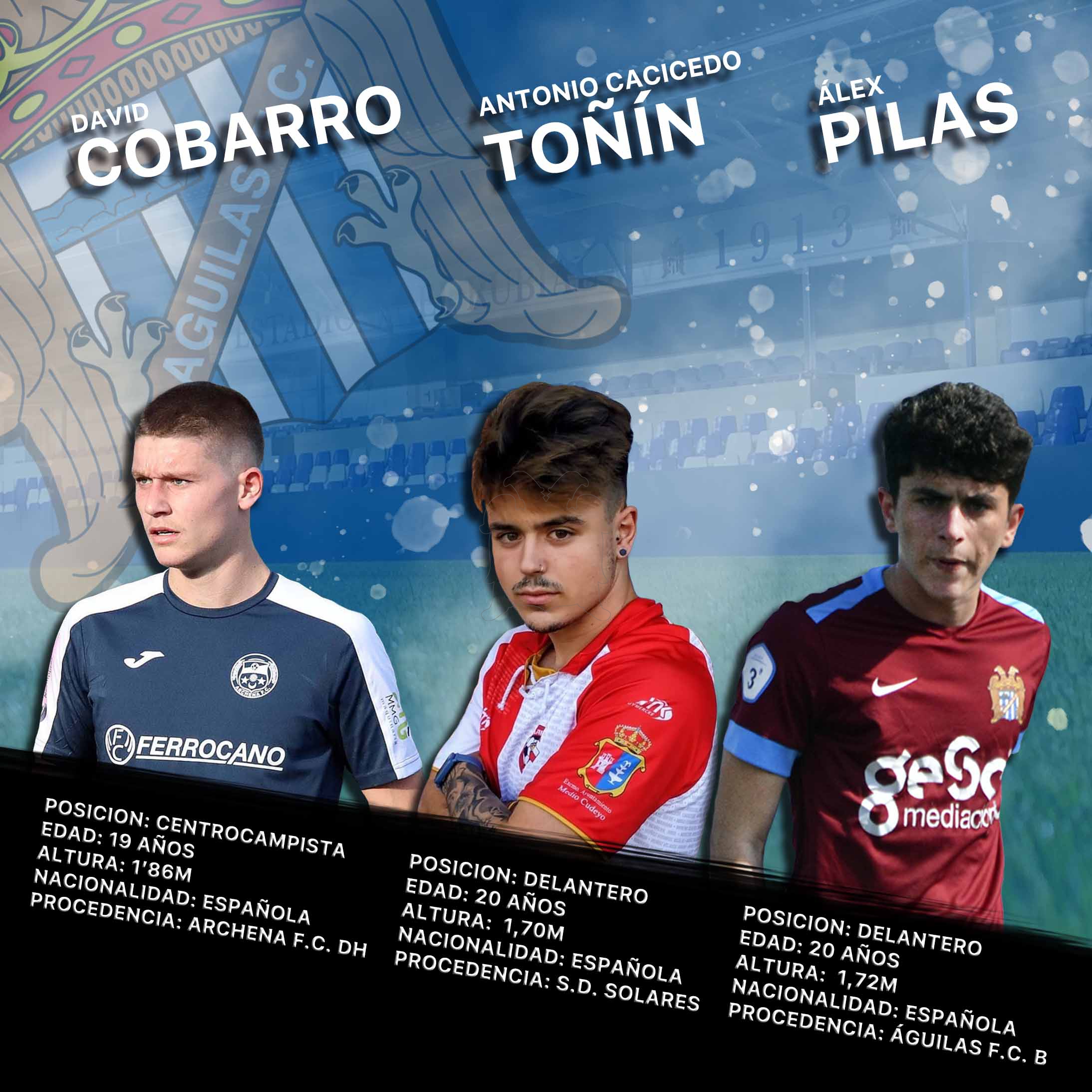 Image for Pilas, Toñín y David Cobarro, tres promesas para el nuevo Águilas