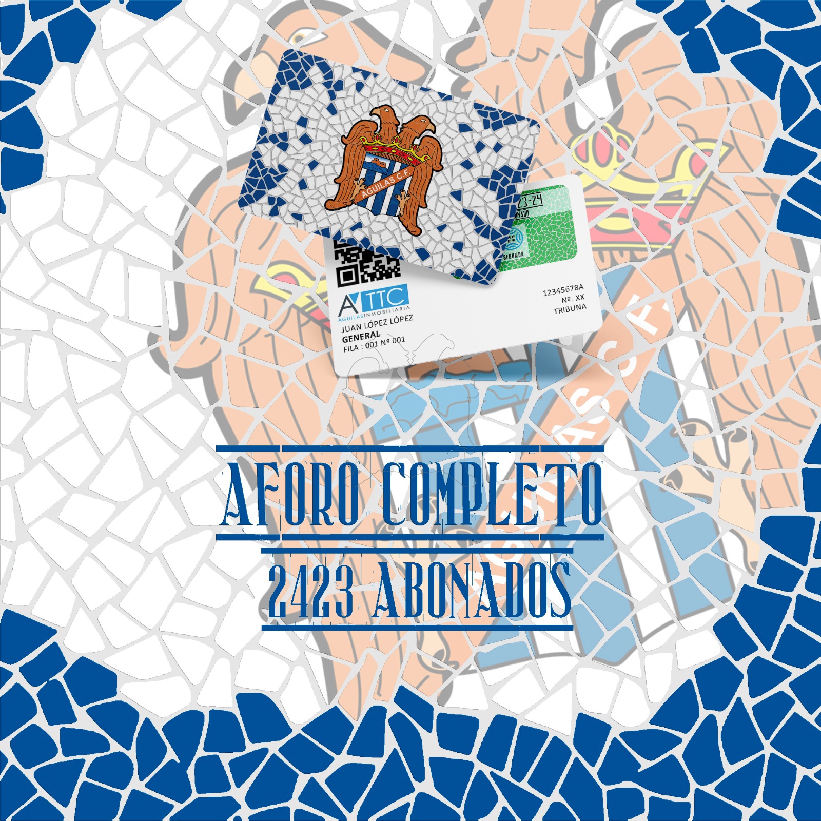 El Águilas cierra su campaña de abonados en 2423 socios, el aforo máximo permitido